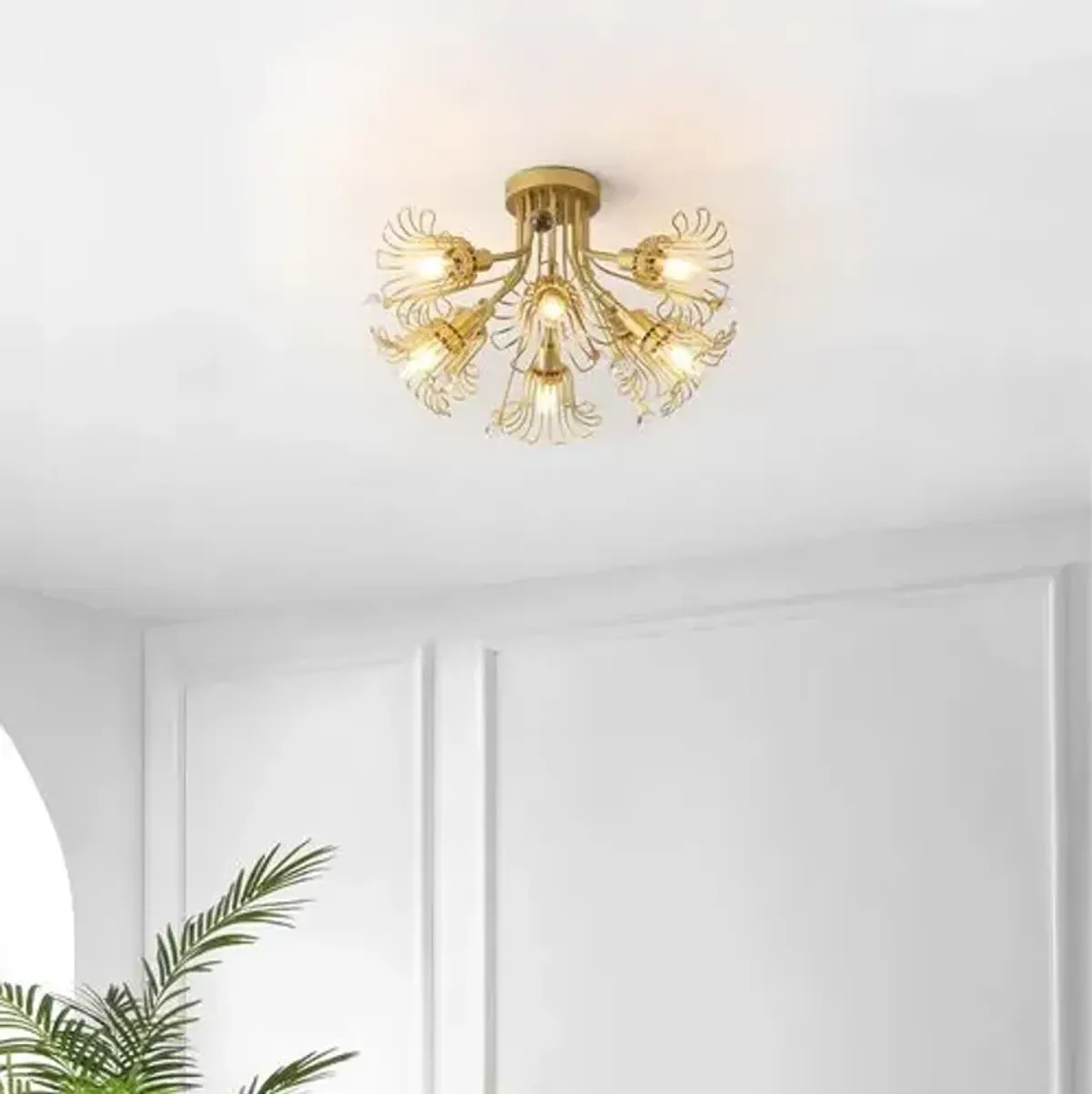 Kamila 8-Light 19" Flush Mount - Gold