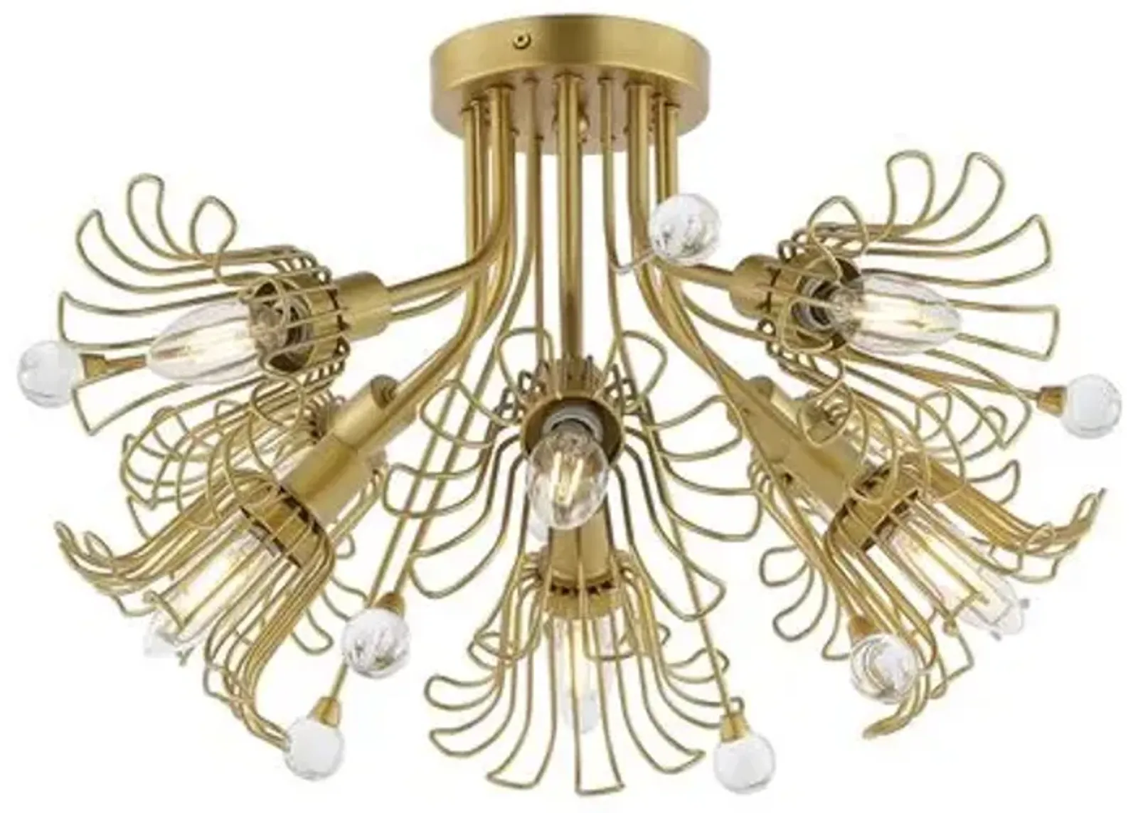 Kamila 8-Light 19" Flush Mount - Gold