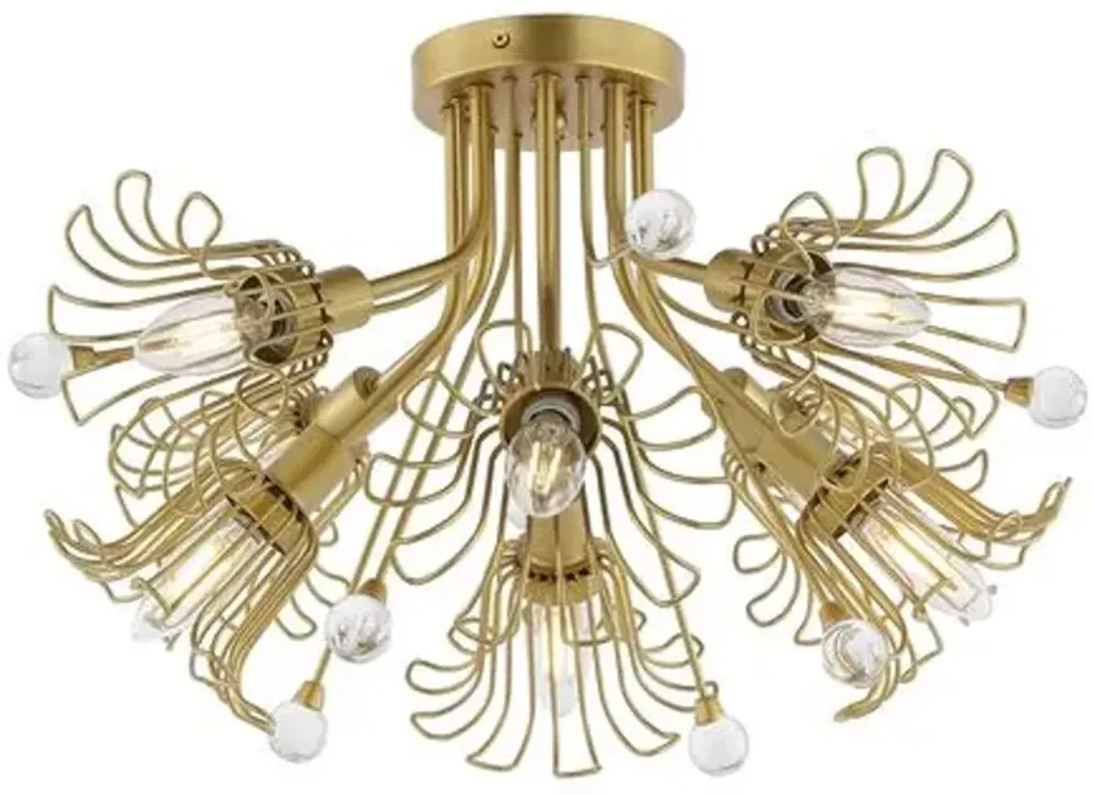 Kamila 8-Light 19" Flush Mount - Gold