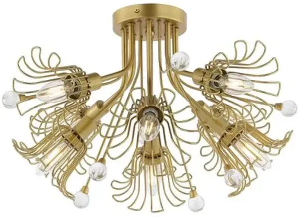 Kamila 8-Light 19" Flush Mount - Gold