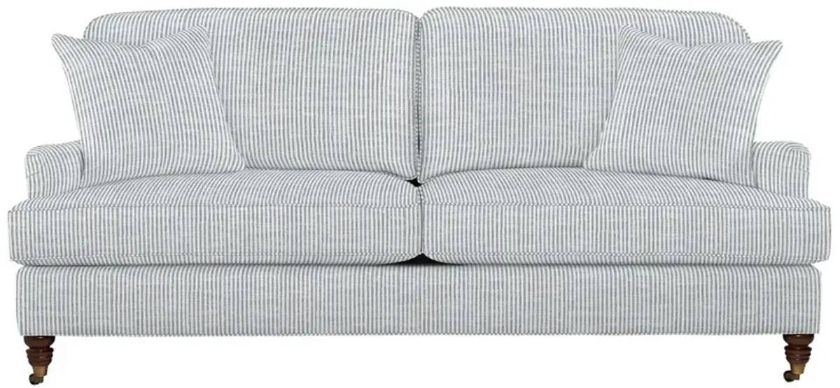 Archie 83" Sofa, Inside Out Ticking Stripe