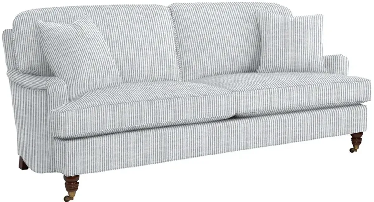 Archie 83" Sofa, Inside Out Ticking Stripe