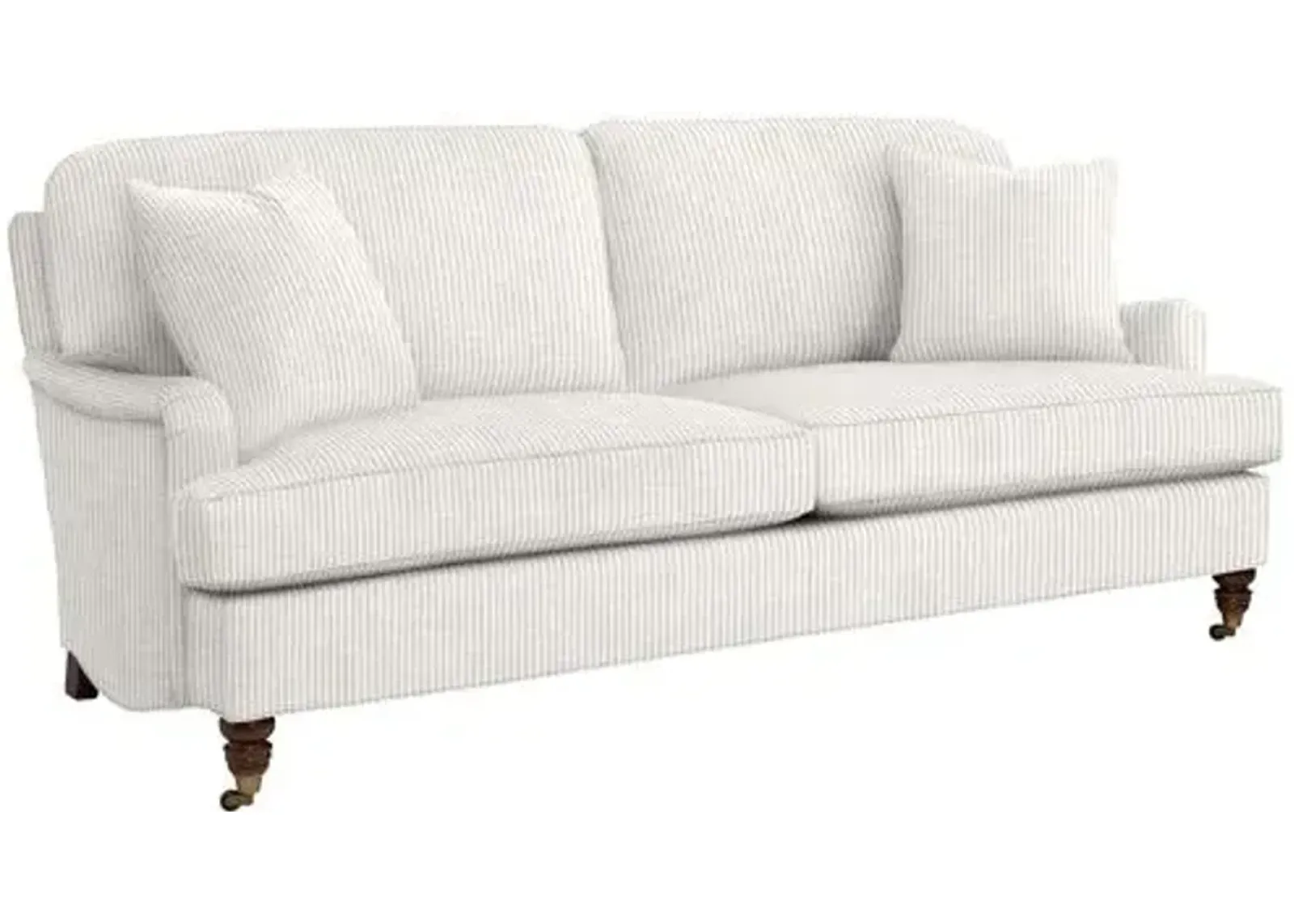 Archie Sofa - Inside Out Ticking Stripe - Handcrafted