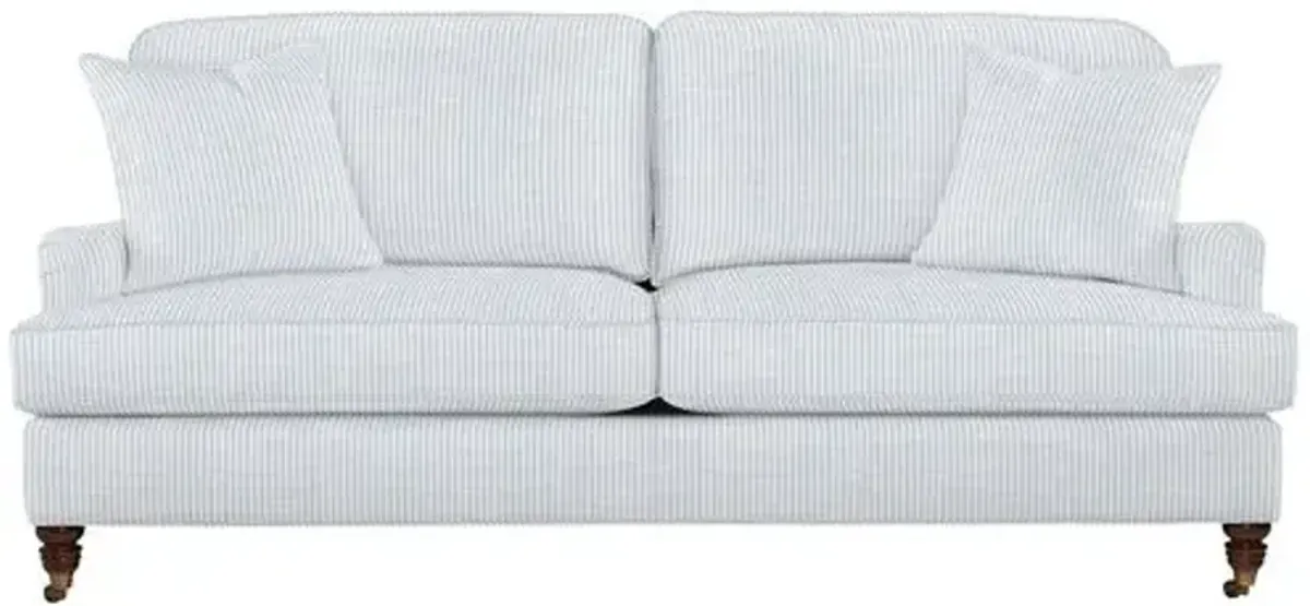 Archie 83" Sofa - Inside Out Ticking Stripe - Handcrafted