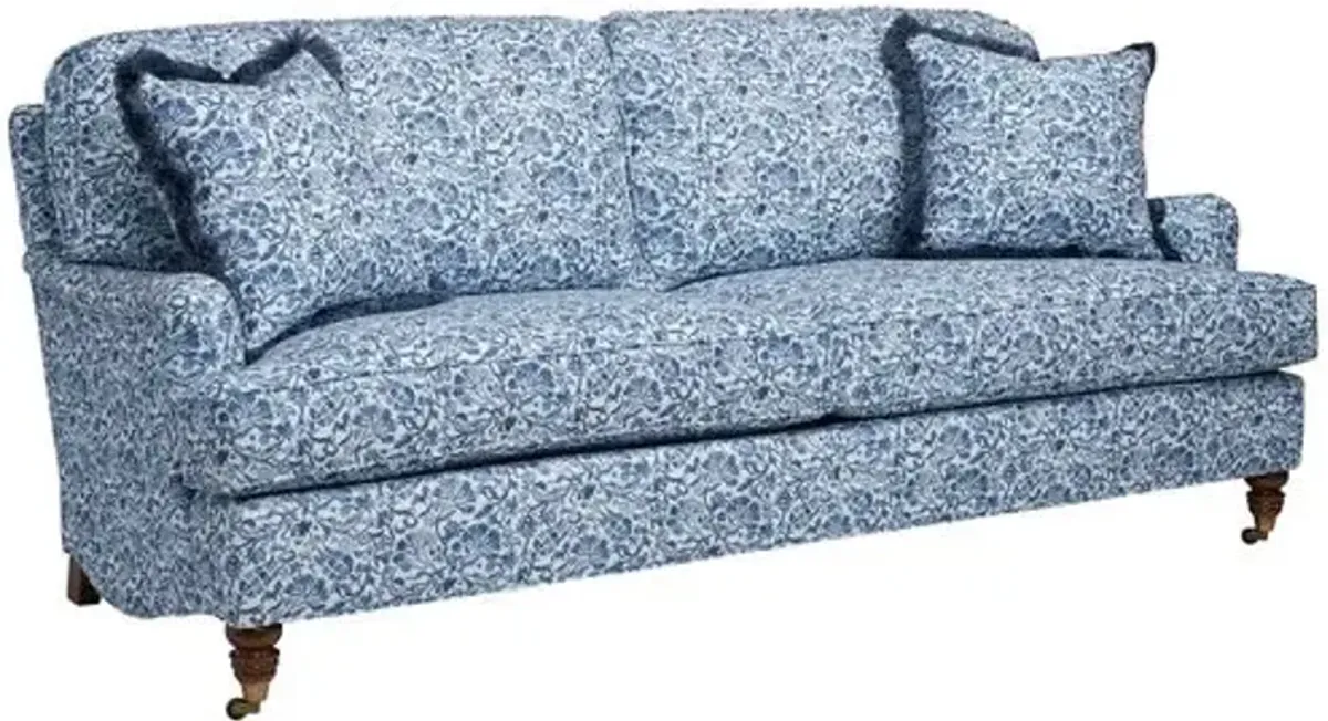 Archie Sofa - Aurora Indigo Floral - Handcrafted