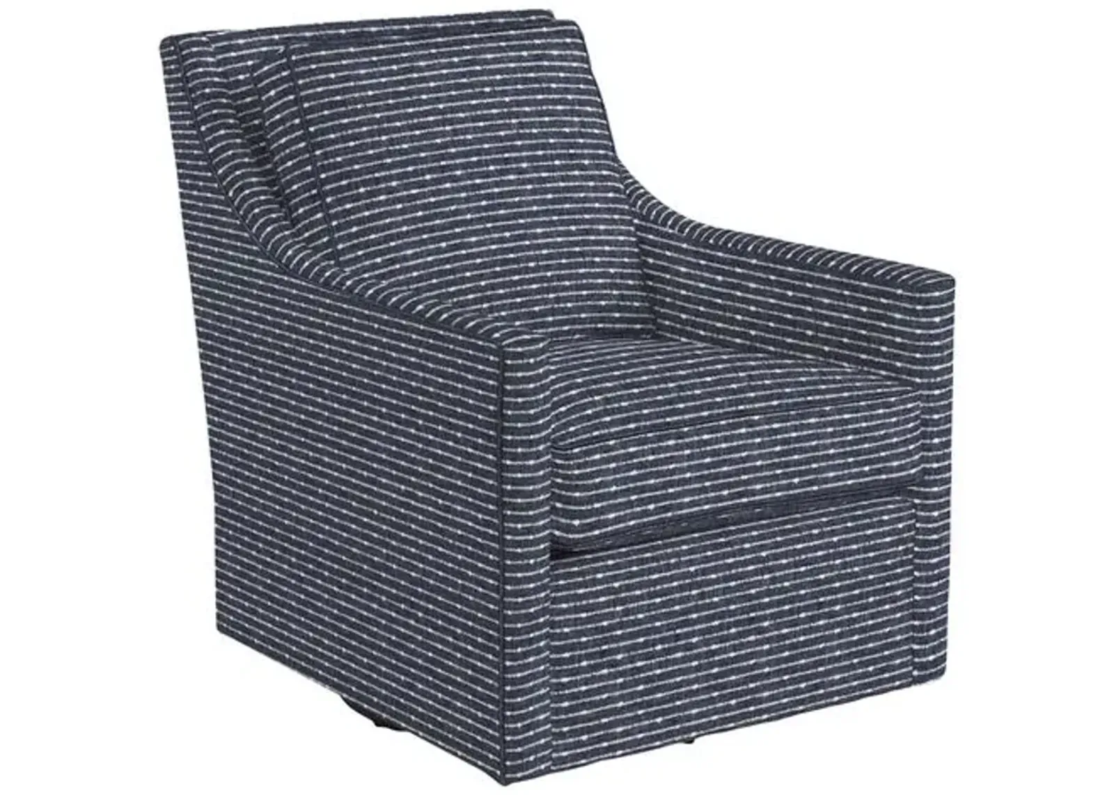 Elwood Swivel Chair - Marina Stripe - Handcrafted