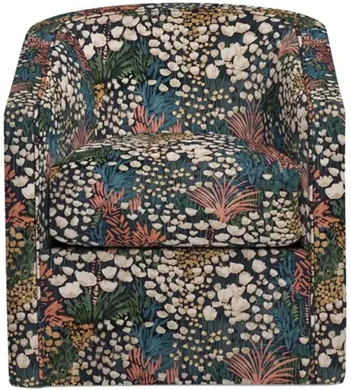 Sloane Swivel Chair - Caro Bloom Floral - Handcrafted