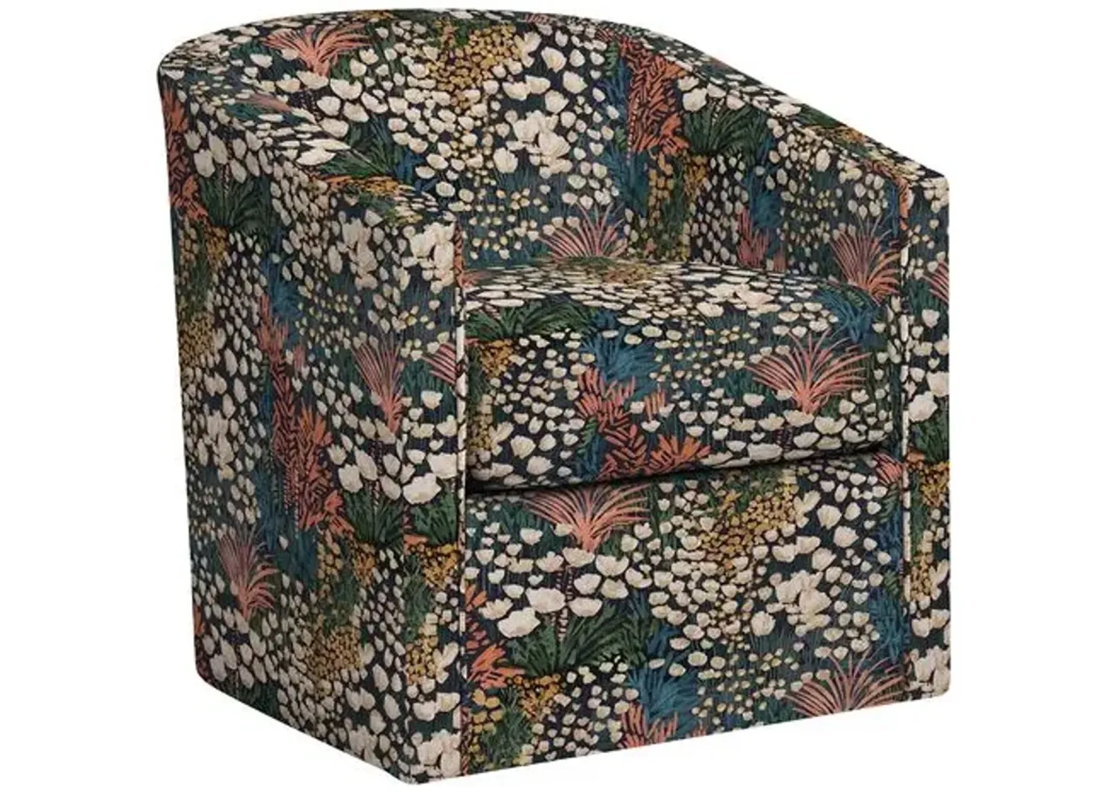 Sloane Swivel Chair - Caro Bloom Floral - Handcrafted