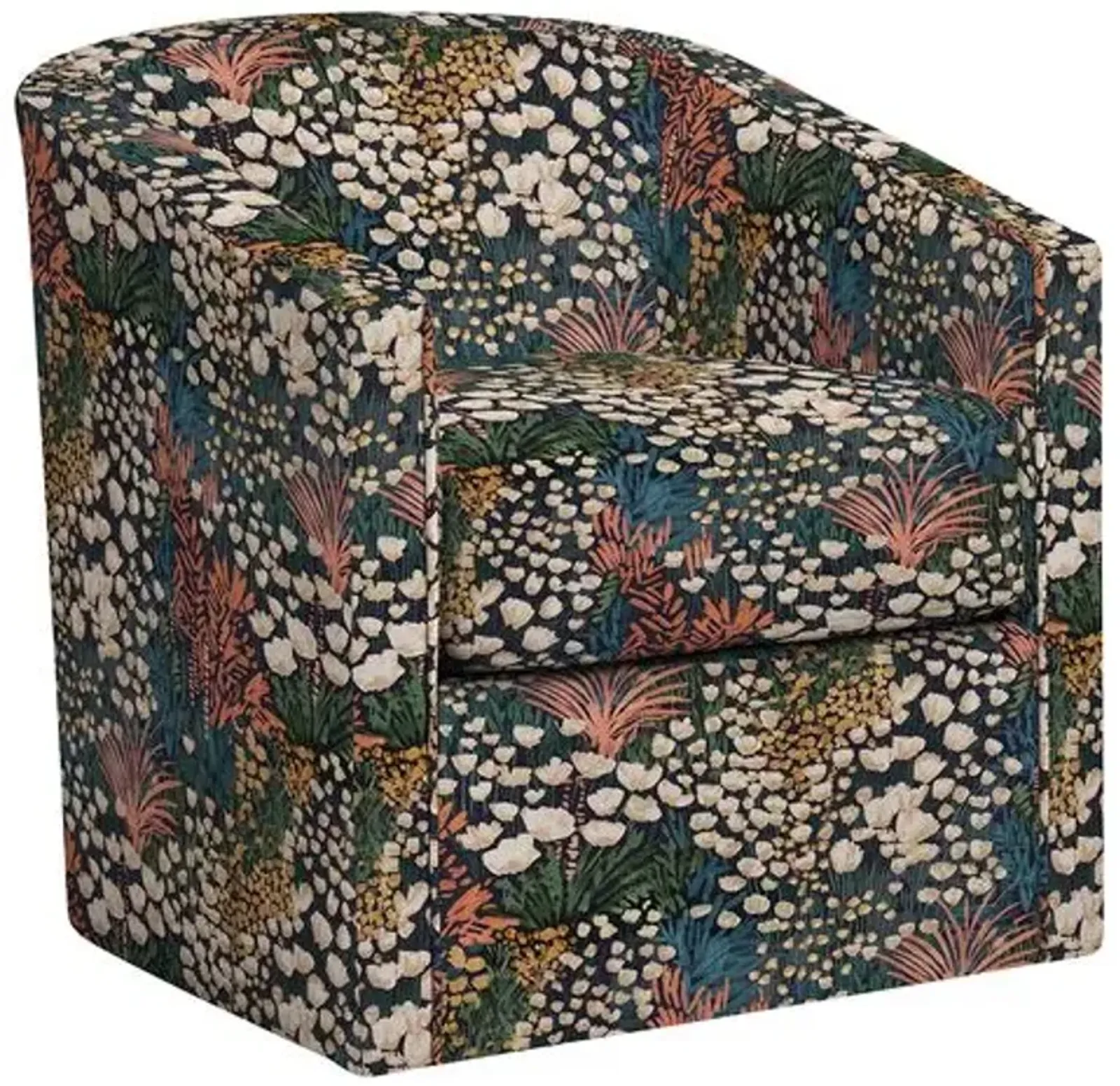 Sloane Swivel Chair - Caro Bloom Floral - Handcrafted