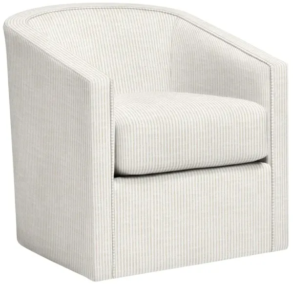 Sloane Swivel Chair, Inside Out Ticking Stripe