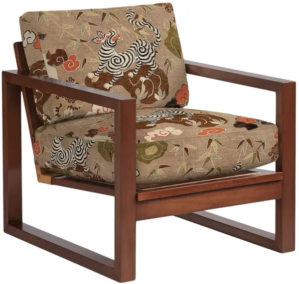 Grant Exposed Wood Chair, Bengal Tiger