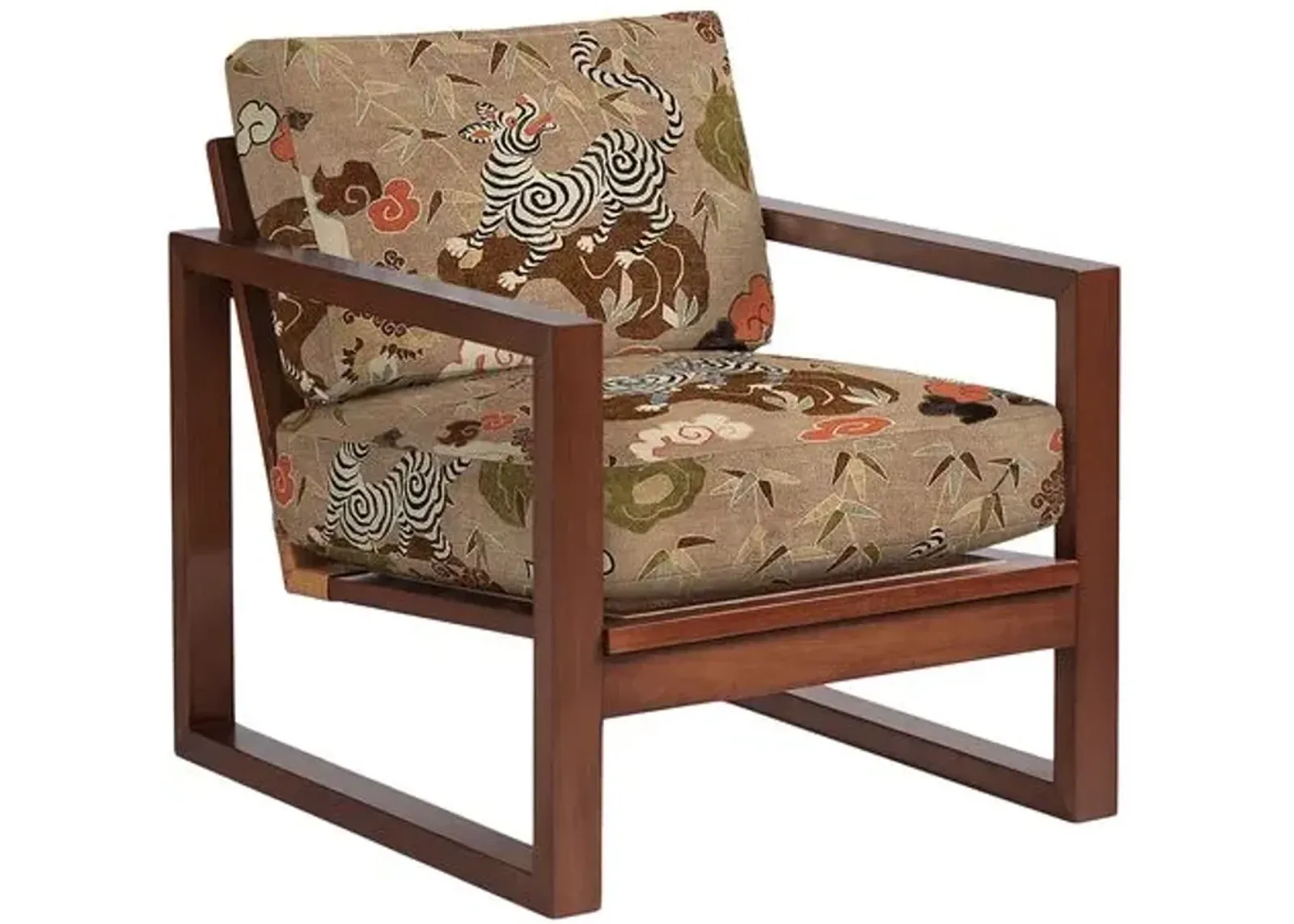 Lucy Exposed Wood Chair Bengal Tiger Handcrafted by One Kings Lane