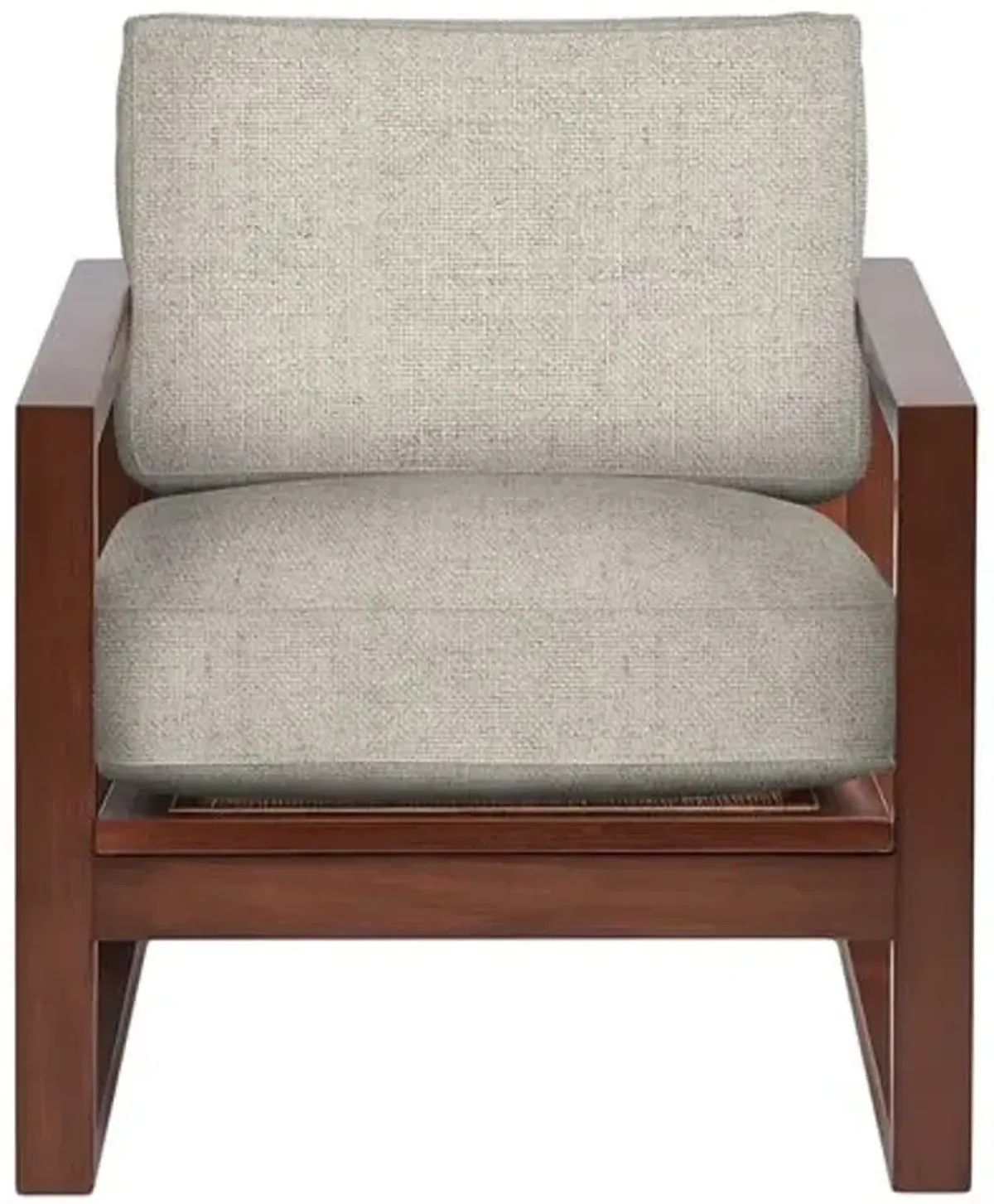 Grant Exposed Wood Chair - Natural Cane/Crypton Linen - Handcrafted