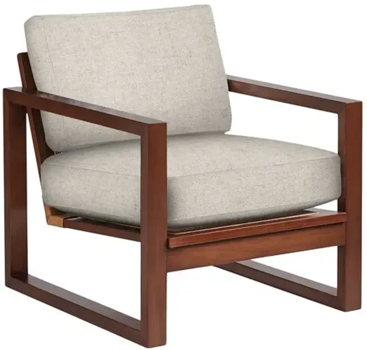 Grant Exposed Wood Chair - Natural Cane/Crypton Linen - Handcrafted