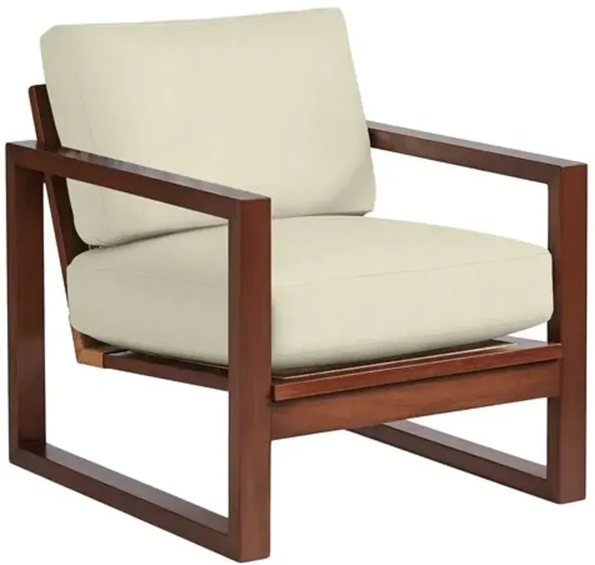 Grant Exposed Wood Chair - Natural Cane/Crypton Linen - Handcrafted