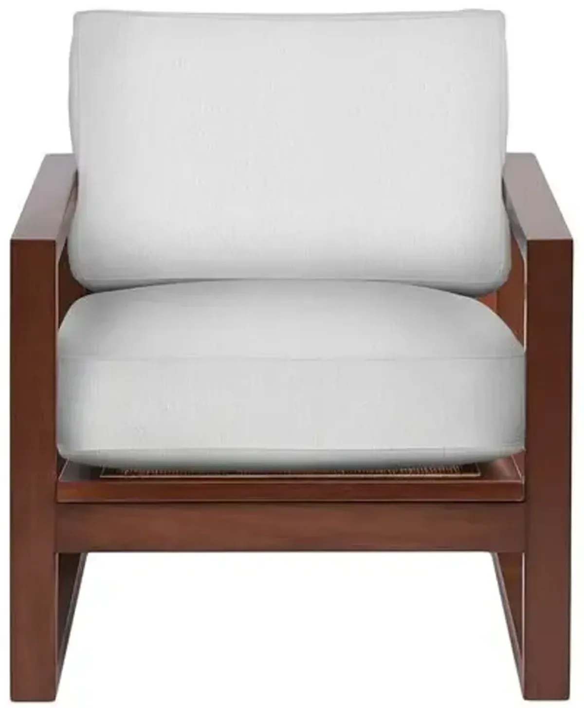 Grant Exposed Wood Chair - Crypton Cotton - Handcrafted - Beige