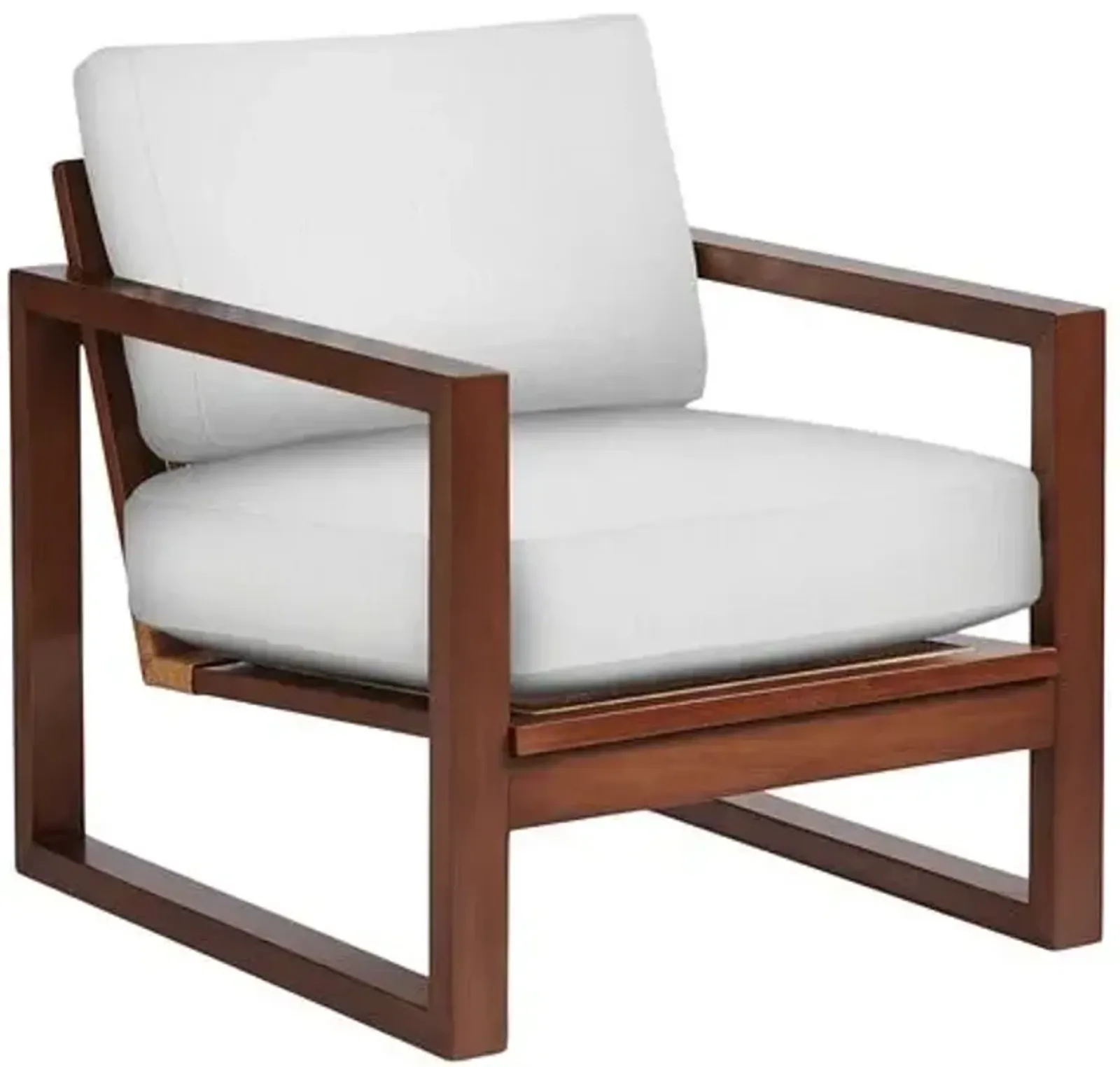 Grant Exposed Wood Chair - Crypton Cotton - Handcrafted - Beige