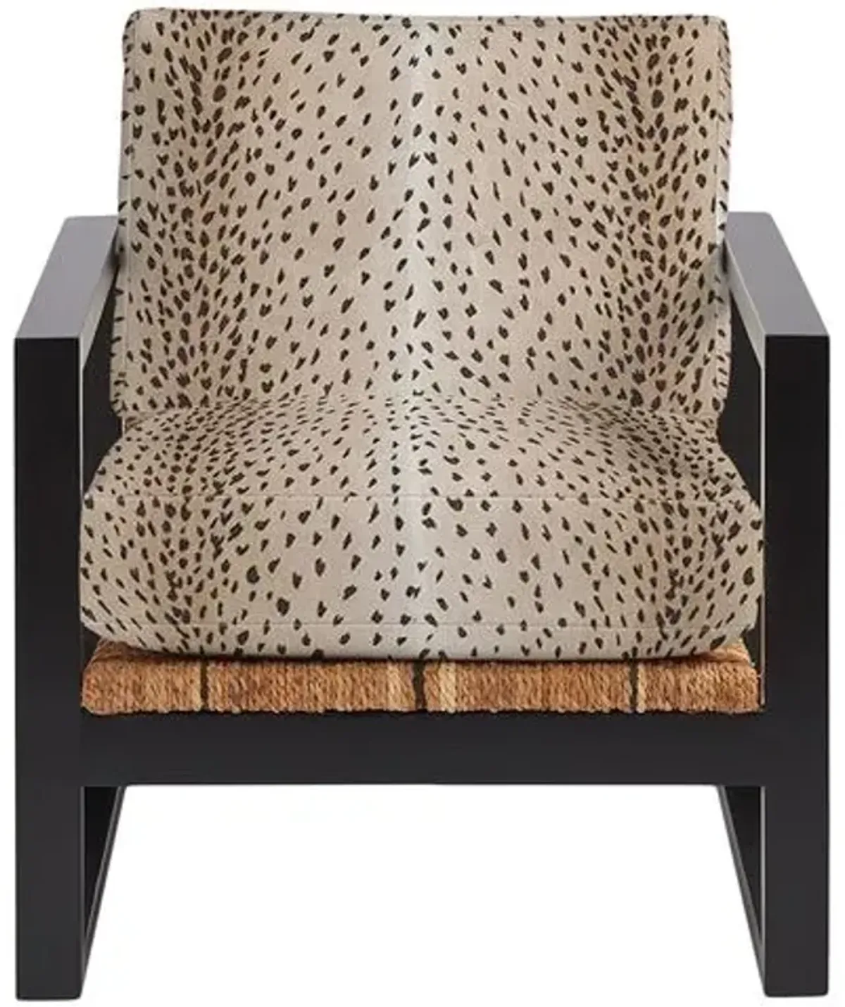 Broderick Exposed Wood Chair - Doeskin Classic - Handcrafted - Black