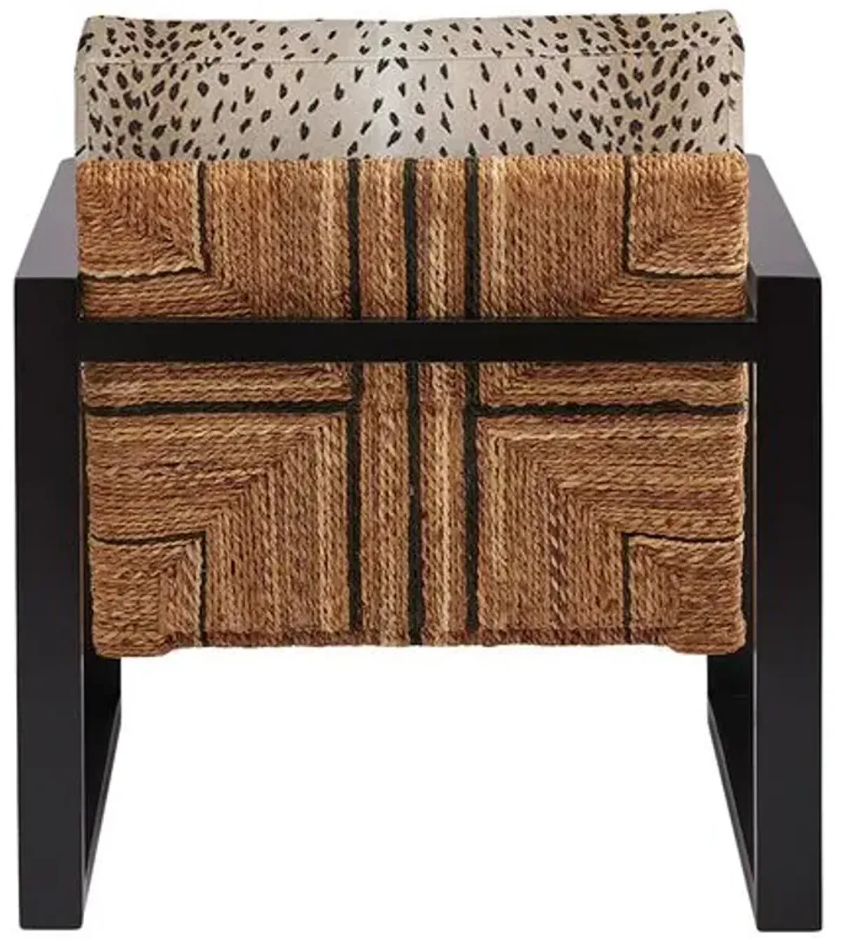 Broderick Exposed Wood Chair - Doeskin Classic - Handcrafted - Black