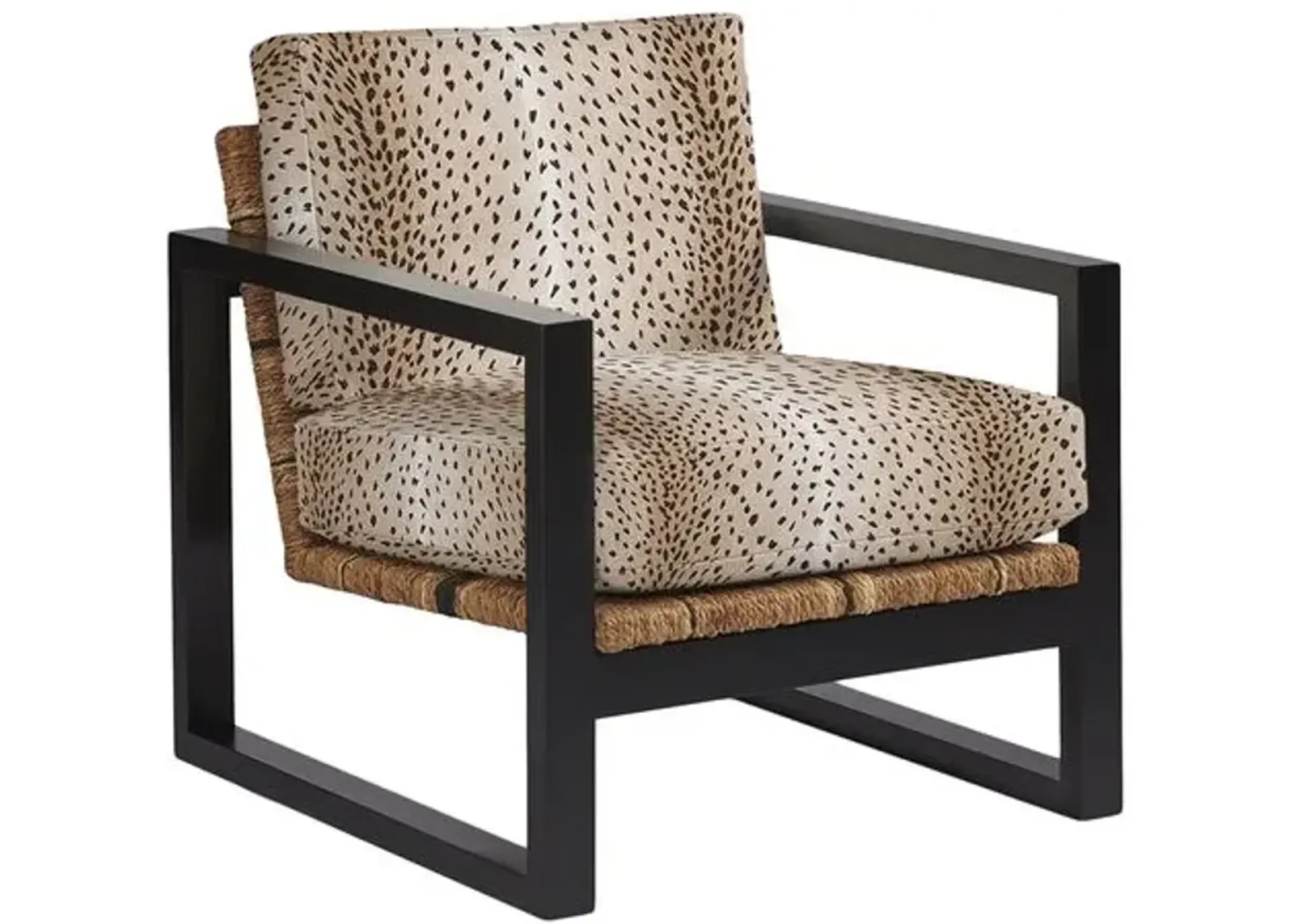 Broderick Exposed Wood Chair - Doeskin Classic - Handcrafted - Black