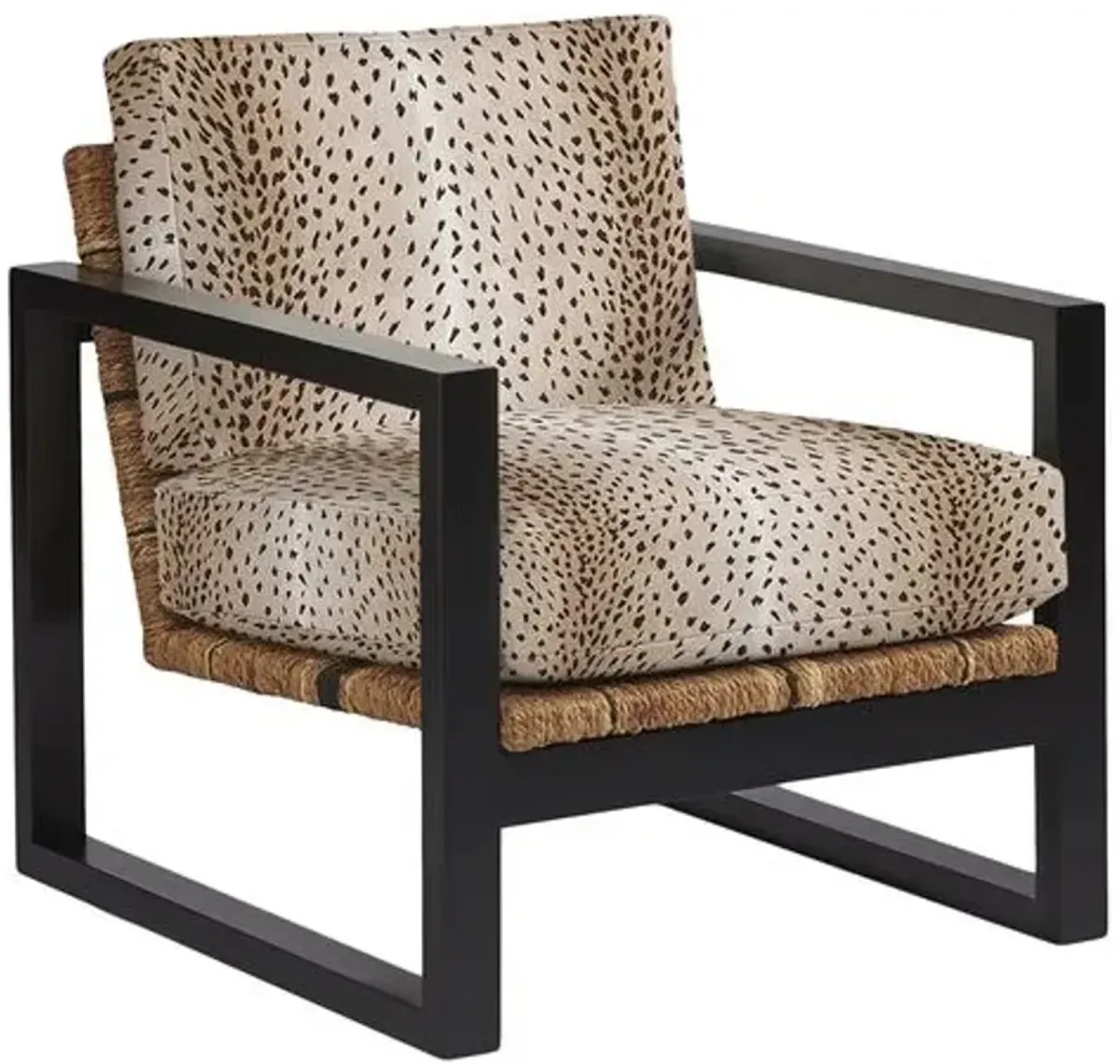 Broderick Exposed Wood Chair - Doeskin Classic - Handcrafted - Black