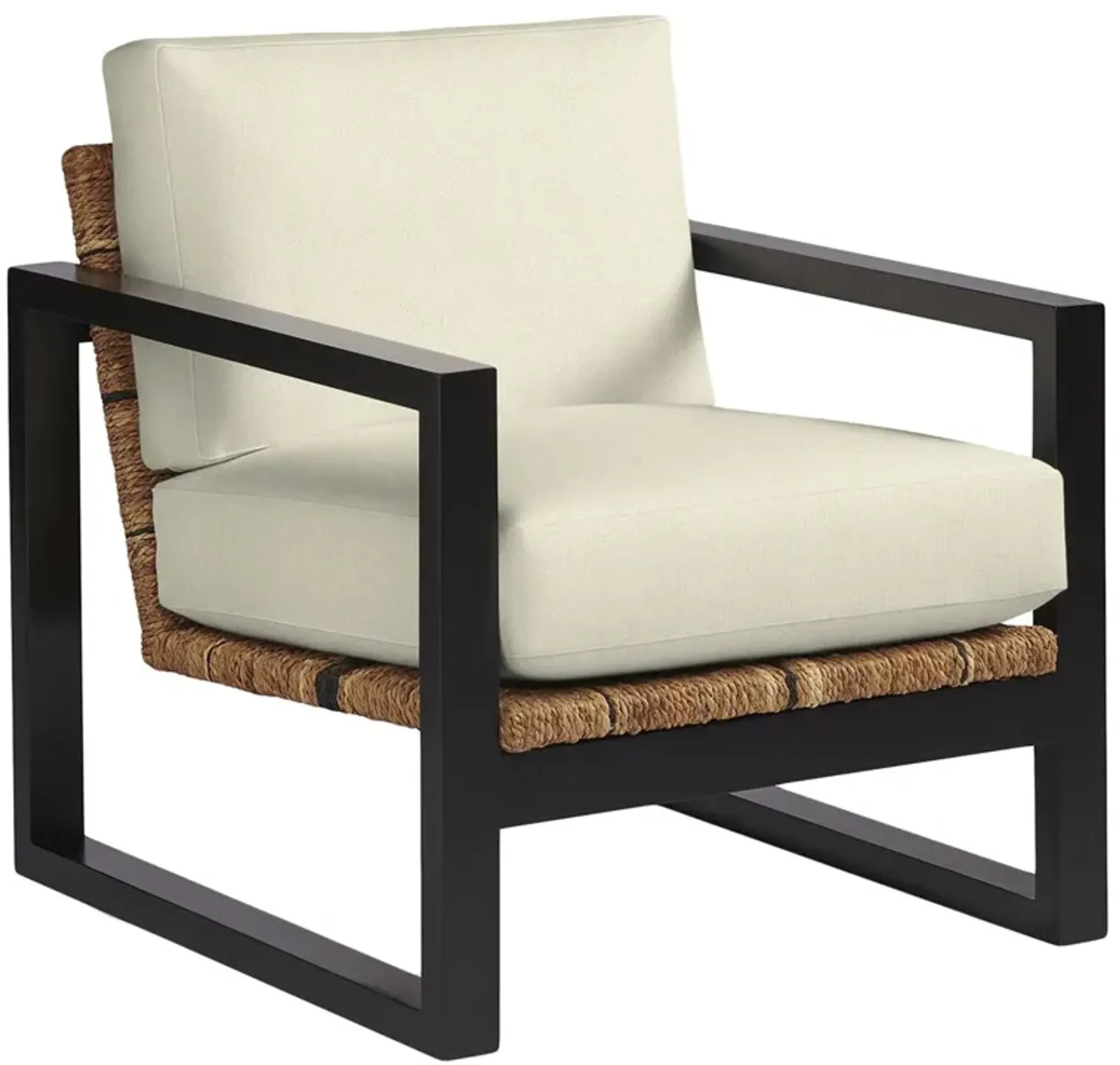 Vivian Exposed Wood Rush Back Chair, Crypton Linen | Furniture.com