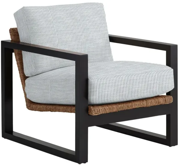 Effie Exposed Wood Chair, Inside Out Ticking Stripe