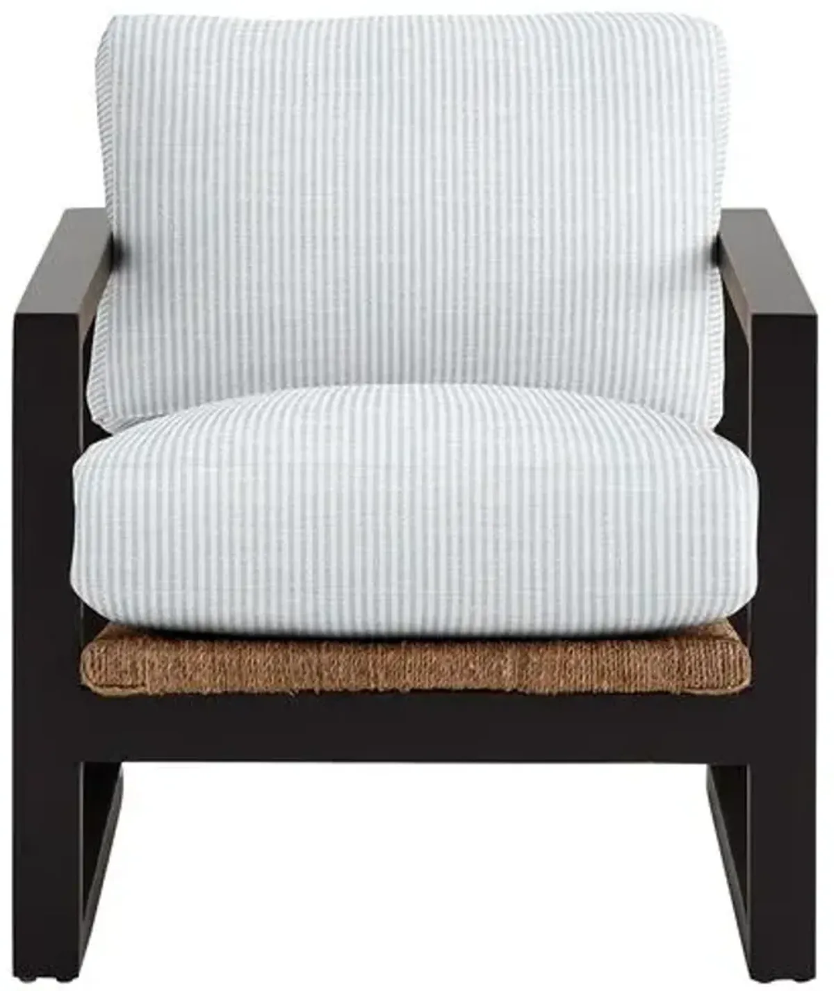 Effie Exposed Wood Chair - Inside Out Ticking Stripe - Handcrafted