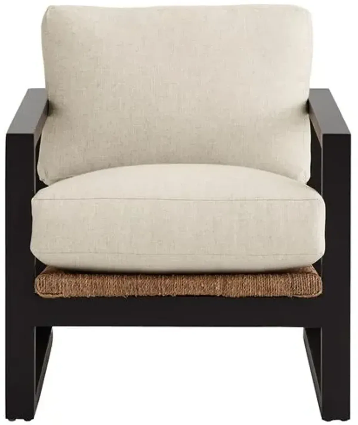 Effie Exposed Wood Chair - Crypton Linen - Handcrafted - Beige