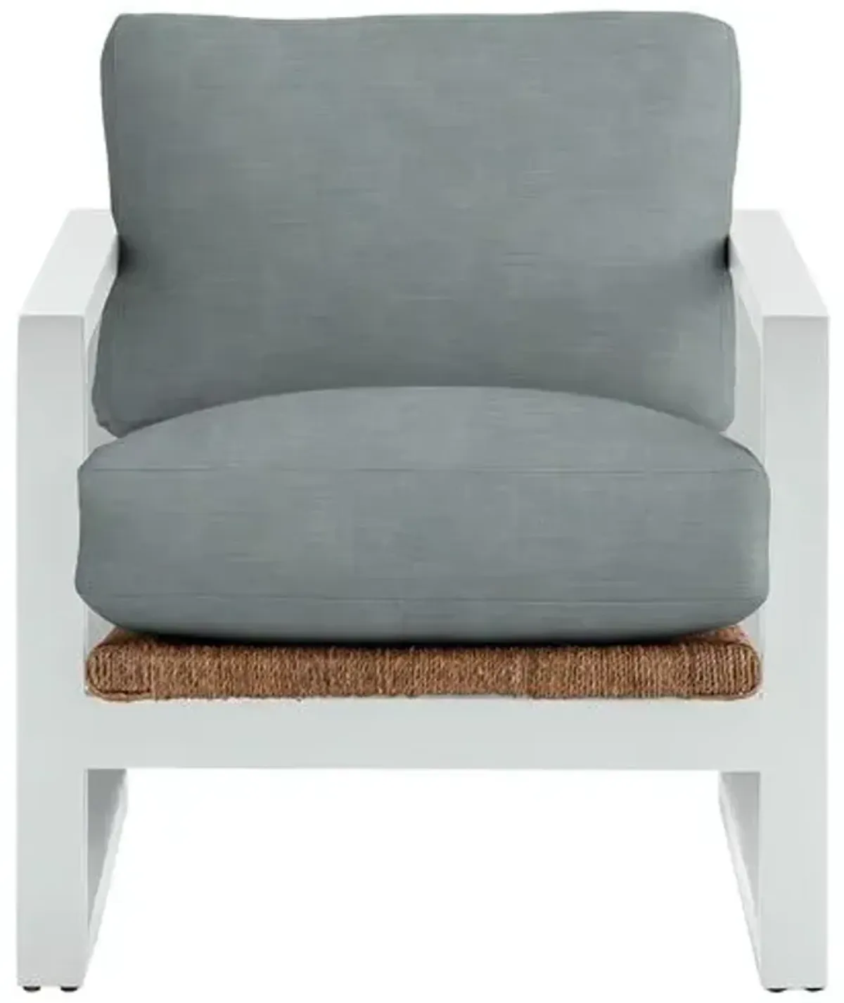 Effie White Exposed Wood Chair - Crypton Cloud Linen - Handcrafted