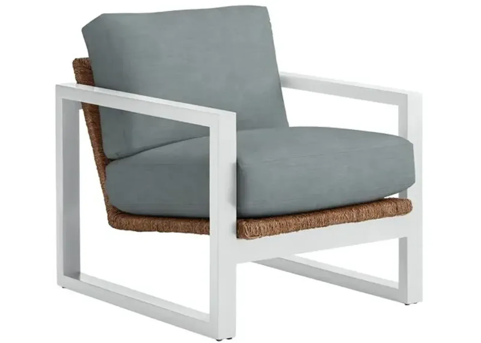 Effie White Exposed Wood Chair - Crypton Cloud Linen - Handcrafted