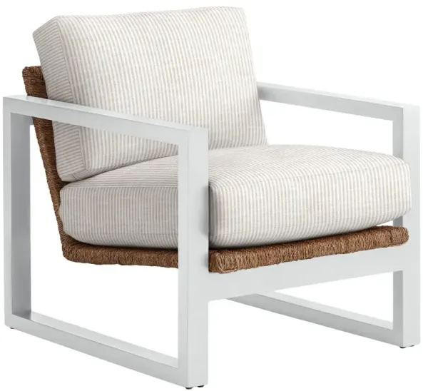 Effie White Exposed Wood Chair, Inside Out Ticking Stripe