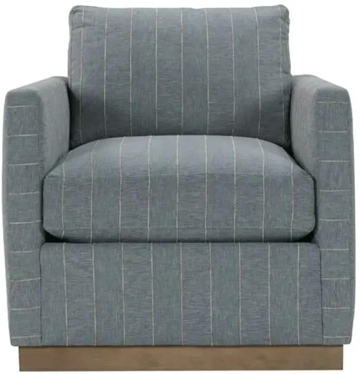 Liam Swivel Chair - Federal Blue Stripe - Handcrafted