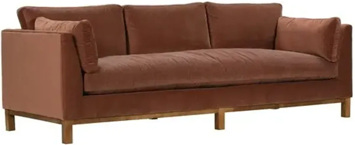 Apollo Velvet Sofa - Terracotta