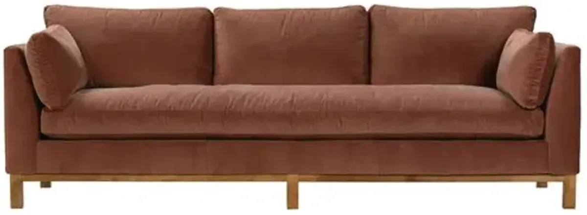 Apollo Velvet Sofa - Terracotta