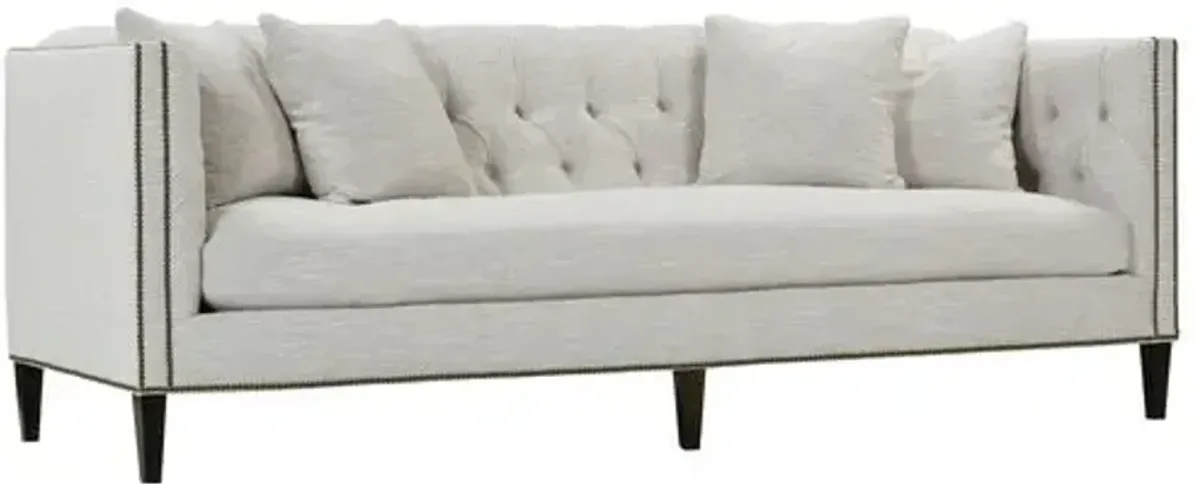 Ella Tufted Sofa - Natural Performance
