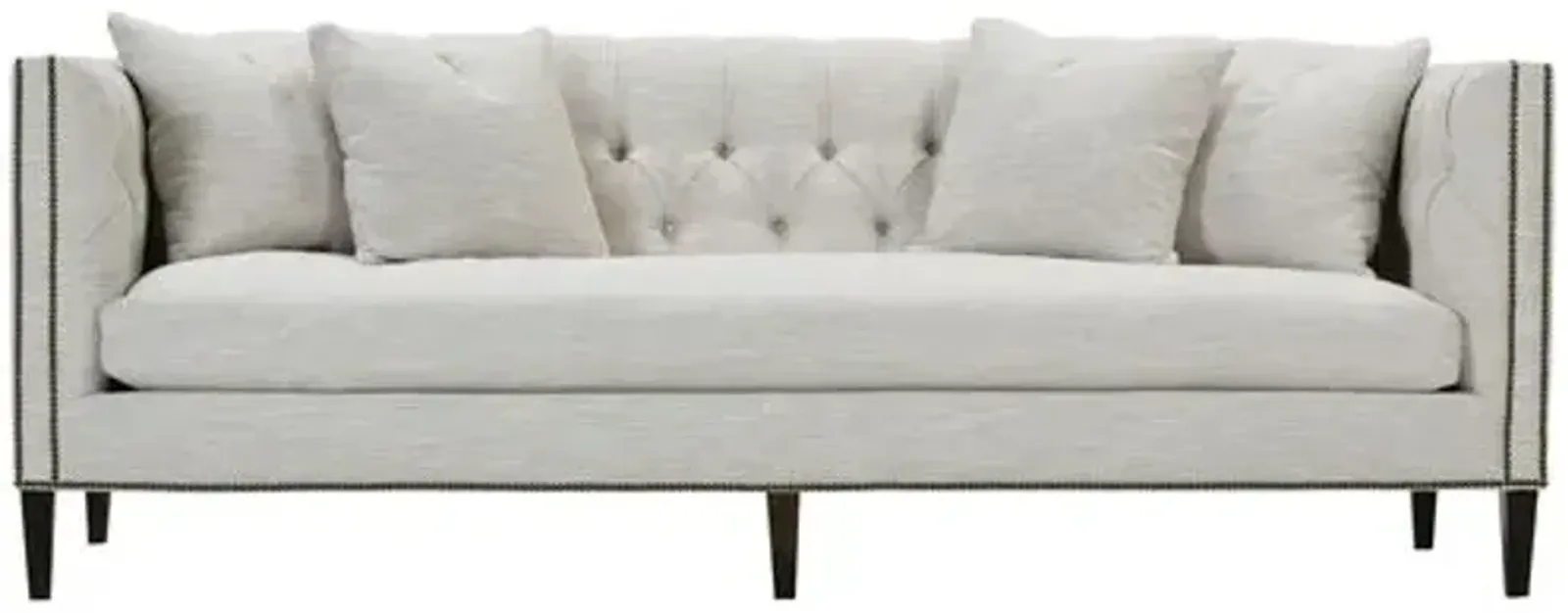 Ella Tufted Sofa - Natural Performance