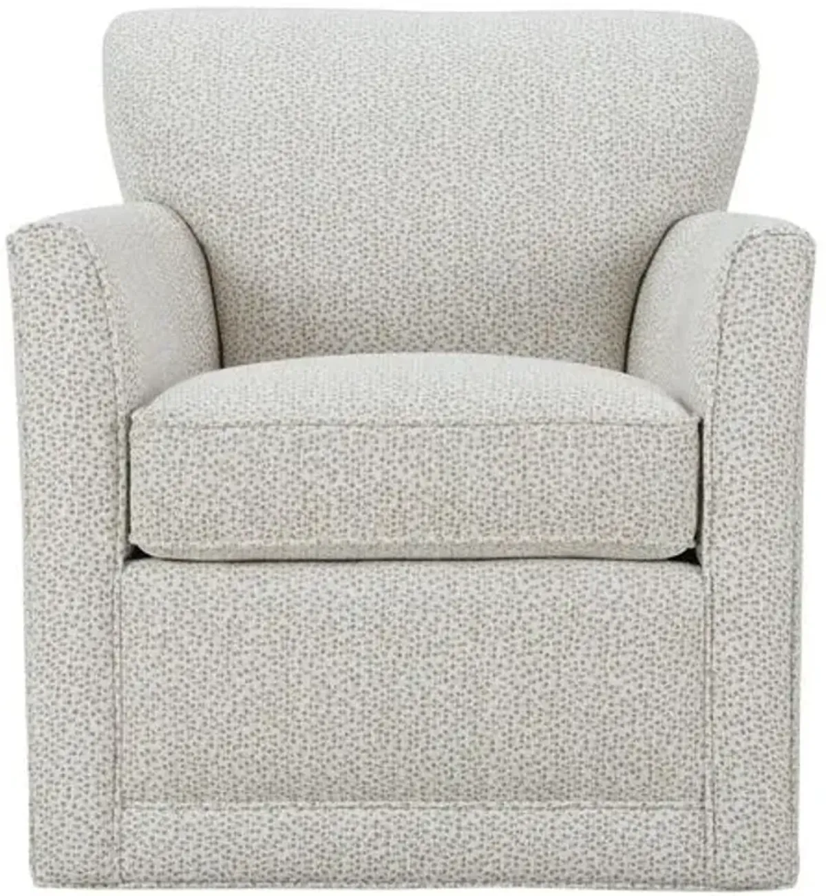 Scottie Square Swivel Chair - Chenille Wheat Dot