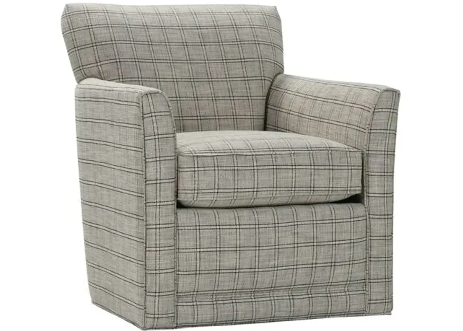 Scottie Square Swivel Chair - Plaid