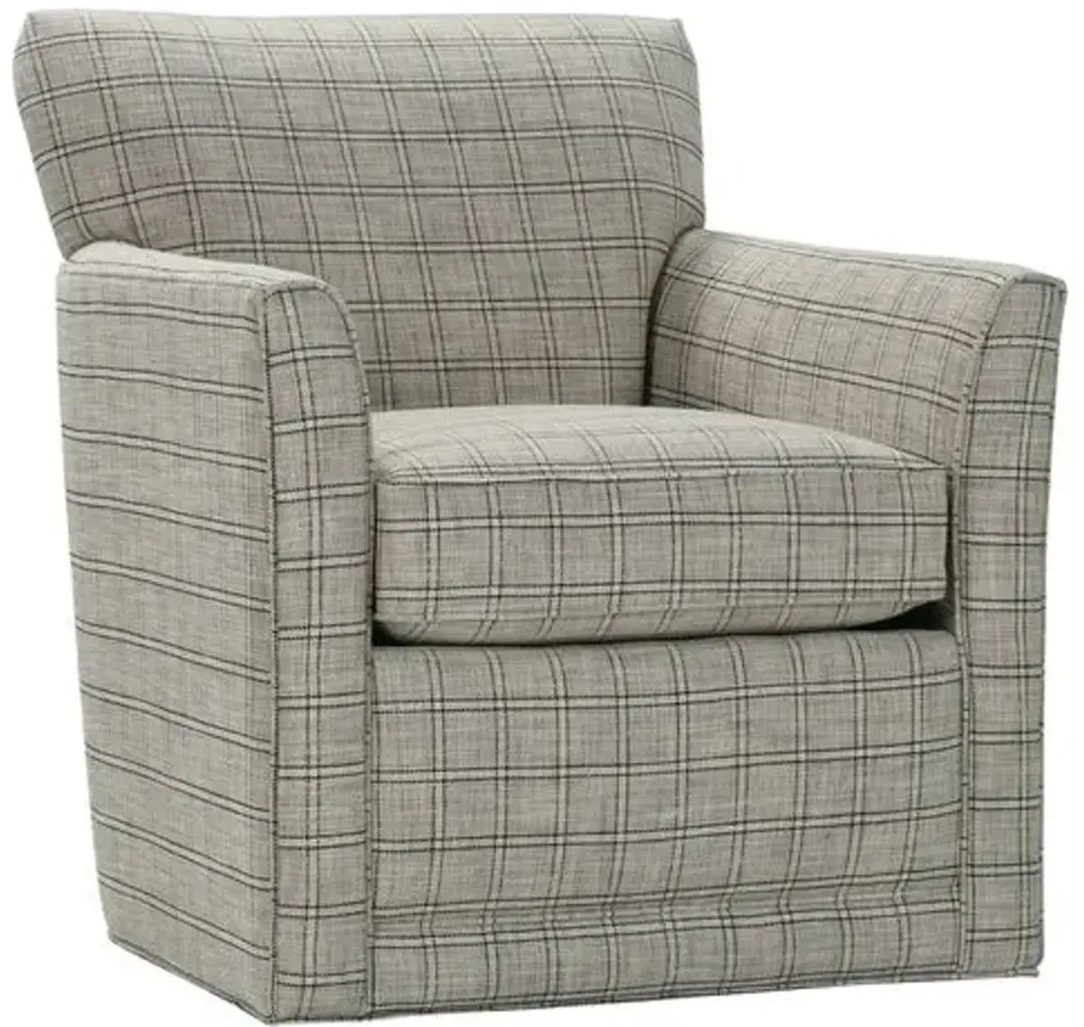 Scottie Square Swivel Chair - Plaid