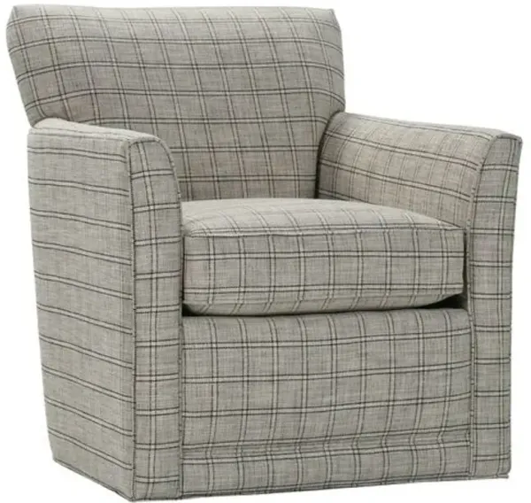 Scottie Square Swivel Chair - Plaid