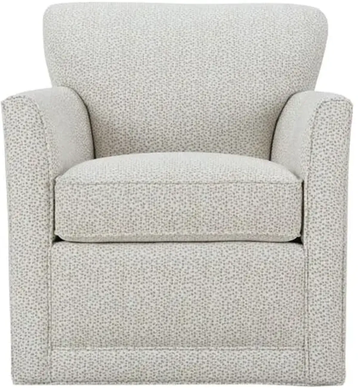 Scottie Square Swivel Chair - Chenille Wheat Dot