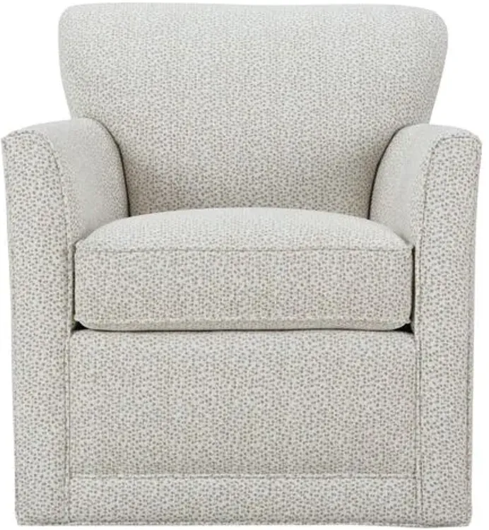 Scottie Square Swivel Chair - Chenille Wheat Dot