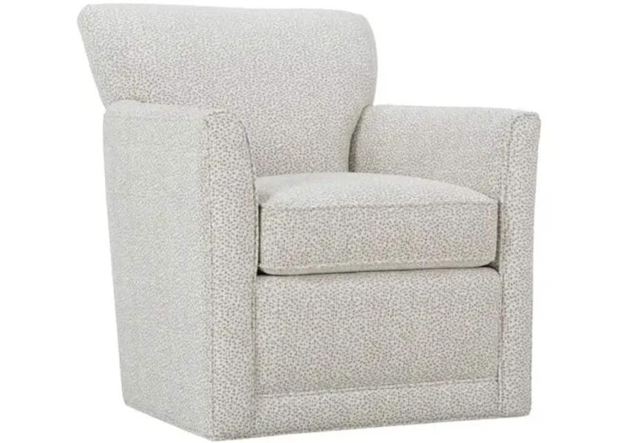 Scottie Square Swivel Chair - Chenille Wheat Dot