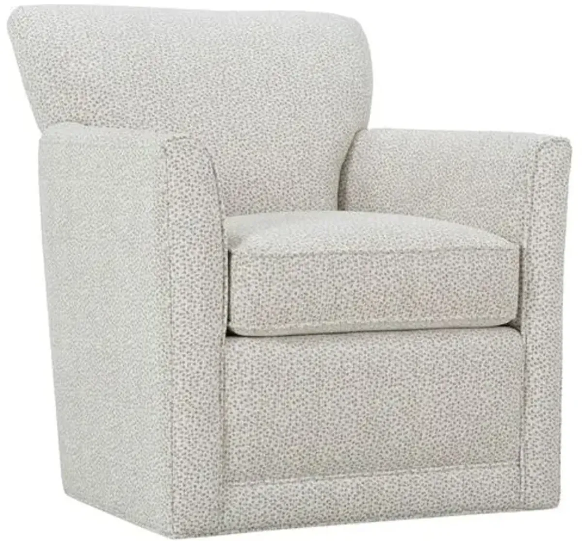 Scottie Square Swivel Chair - Chenille Wheat Dot