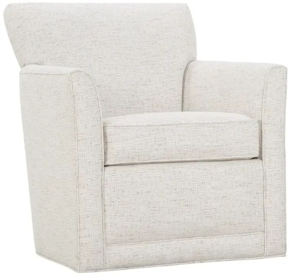 Scottie Square Swivel Chair, Blush Chenille Geo