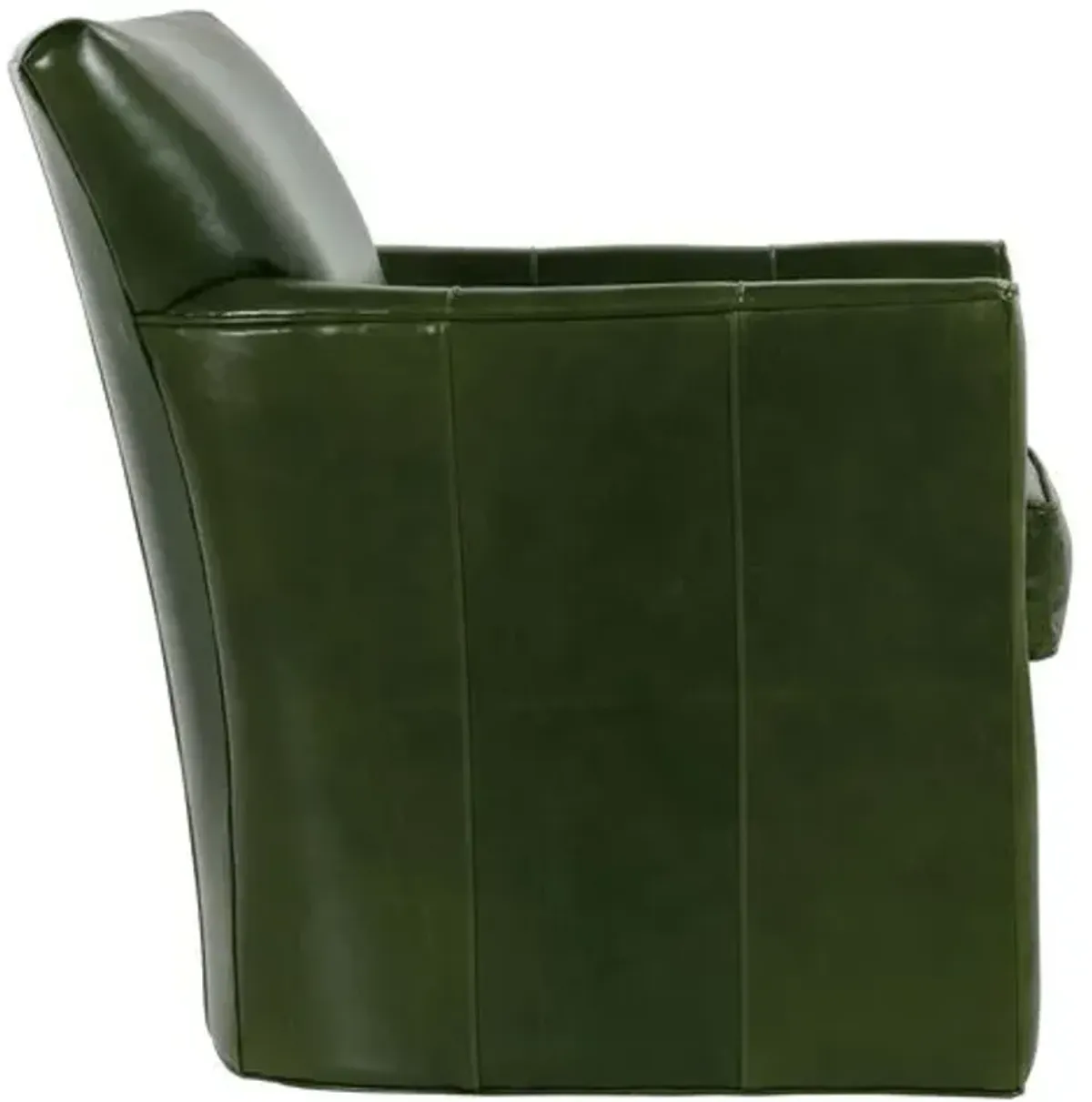 Scottie Square Leather Swivel Chair