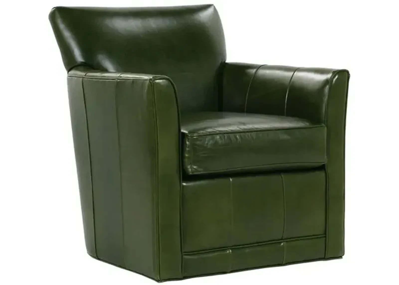 Scottie Square Leather Swivel Chair