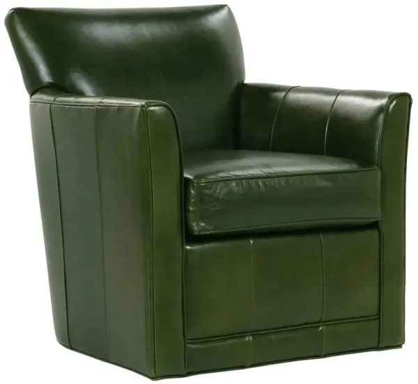Scottie Square Leather Swivel Chair