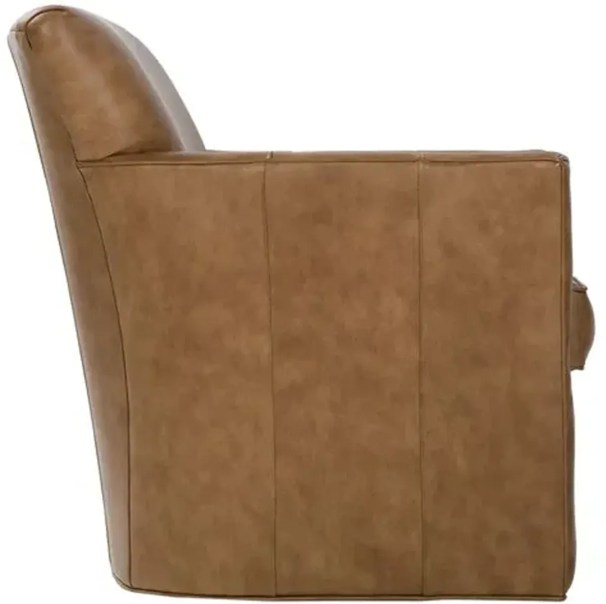 Scottie Square Leather Swivel Chair